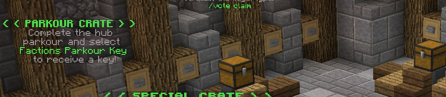 Crate keys such as the vote crate key for voting and parkour key for completing our parkour!